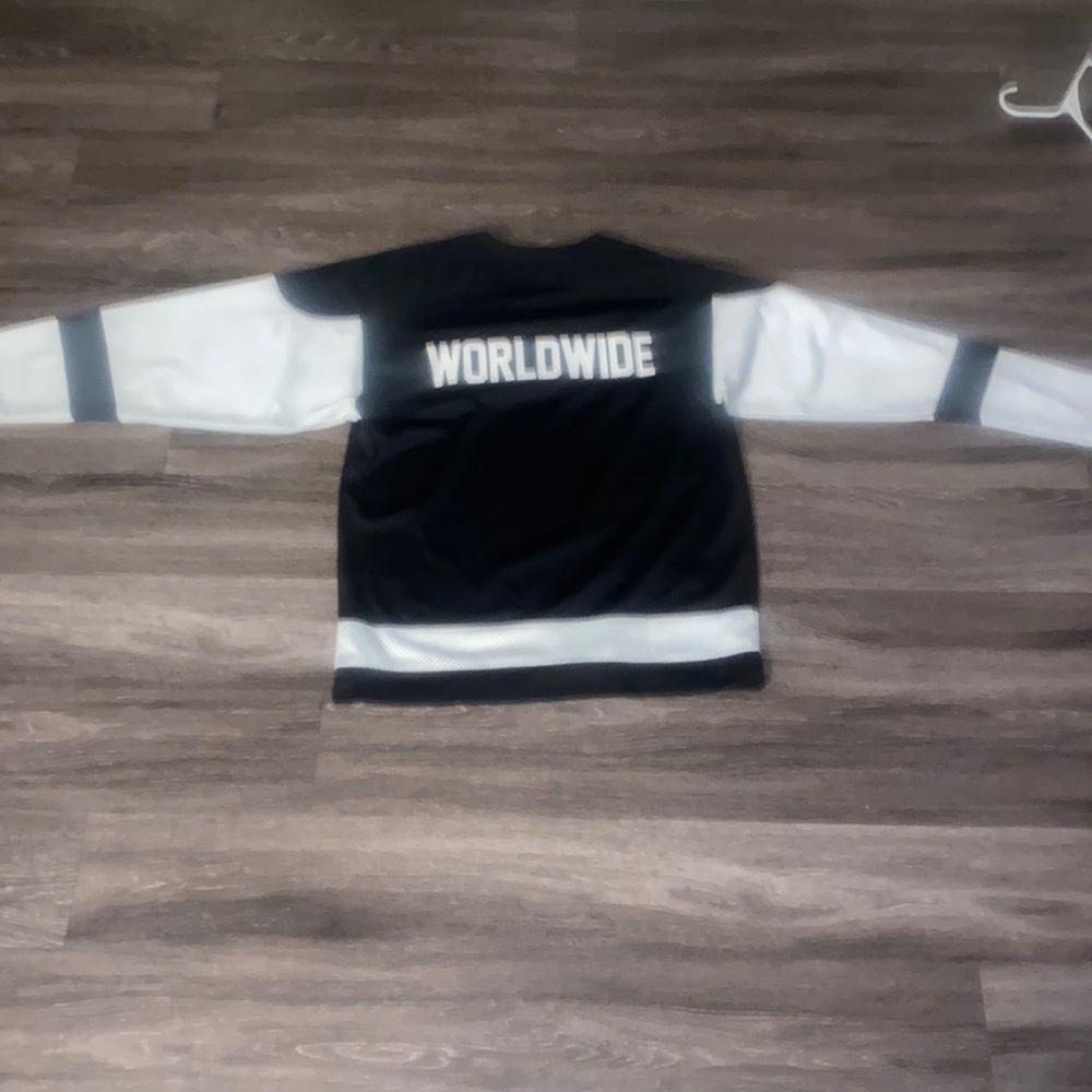 Huf black and white hockey jersey